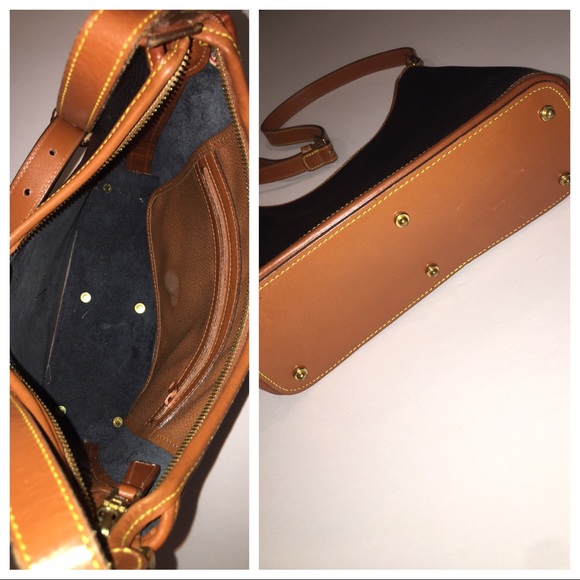 DOONEY & BOURKE brown & black pebbled small hobo - Picture 5 of 8